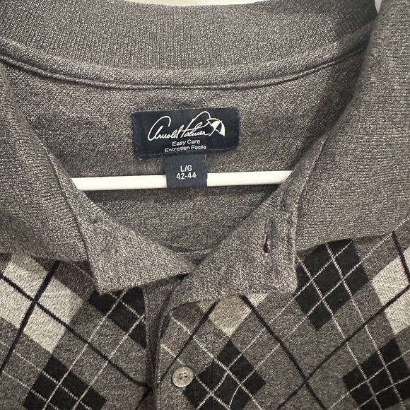 Arnold Palmer Vintage Pullover Sweater Grey Black White Plaid Size Large Mens - Picture 5 of 9